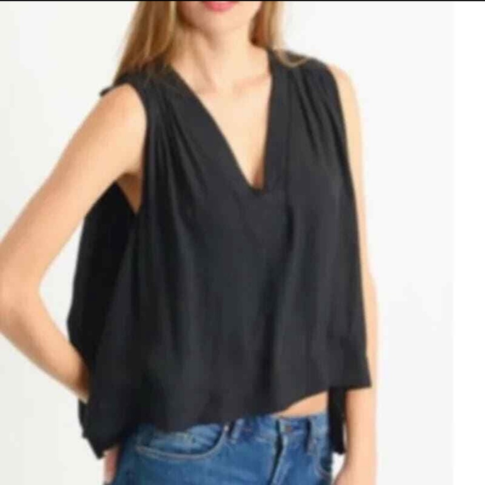 Free People Women's V-Neck Pleated Darcy Cap Tank Top